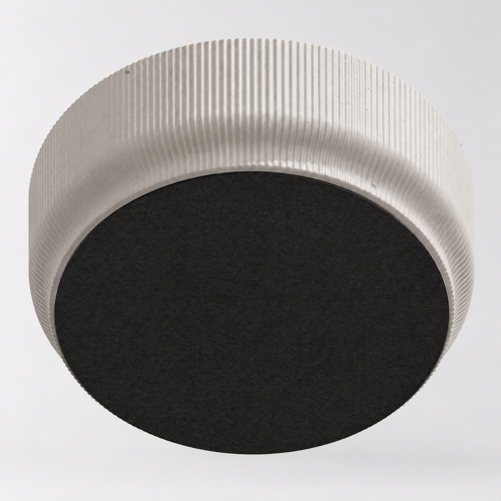 Ribbed Cement Vessel (Large)
