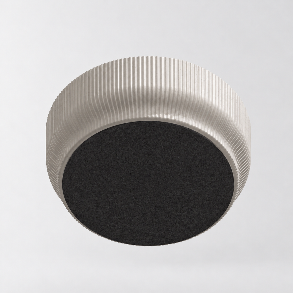 Ribbed Cement Vessel (Medium)