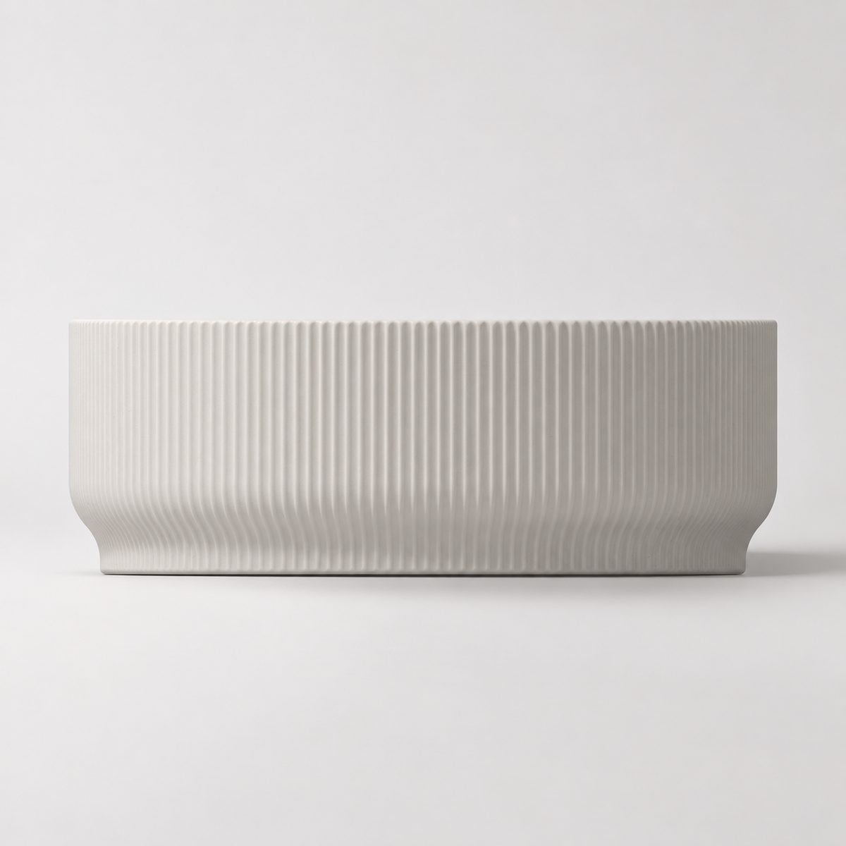 Ribbed Cement Vessel (Large)
